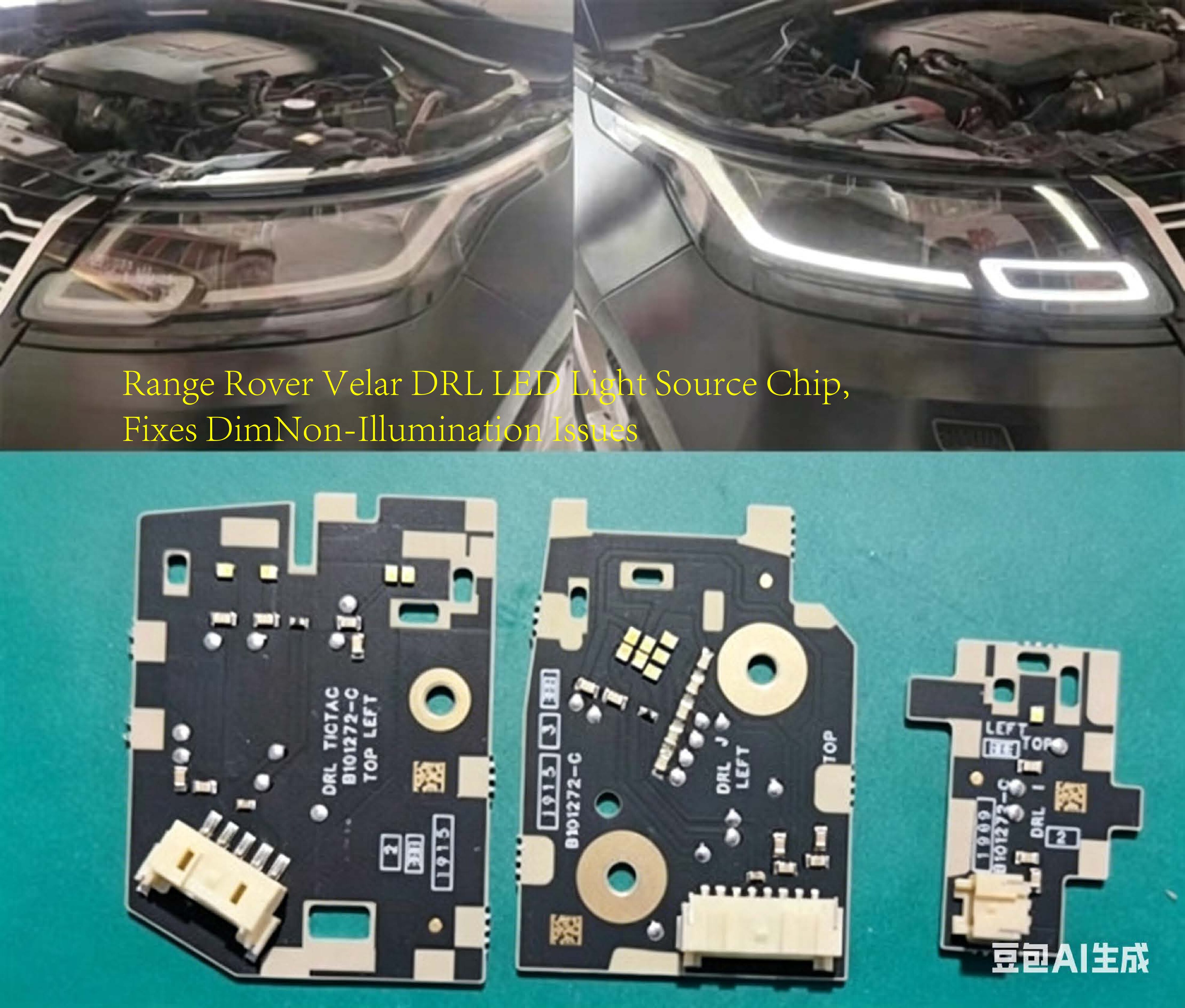 LED Daytime Running Light Module DRL Board for Land Rover Range Rover Velar 2017-2023, Left Driver Side, 3PCS Set, Brand New Osram LED Chips - Image 4