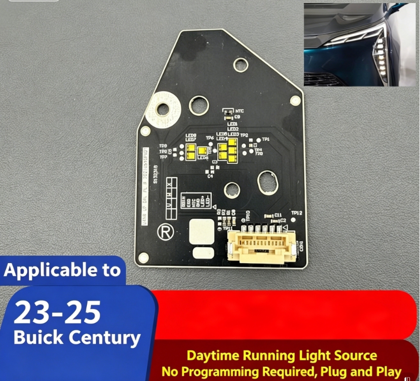LED DRL Light Source Module, Daytime Running Light Lamp Board Chip, Compatible With 2023-2025 Buick Century
